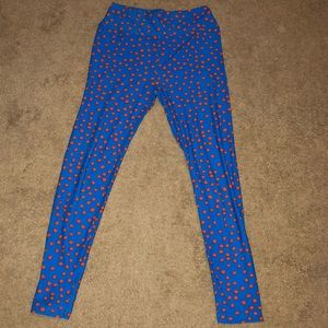 LulaRoe polka dot leggings, One size